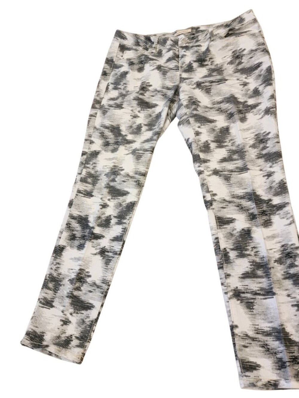 Canyon River Blues Straight Leg Grey and White All-Over Print Jeans.